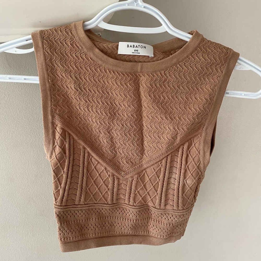 Babaton Pointelle Sweater Tank